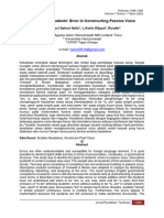 Analysis of Students' Error in Constructing Passive Voice