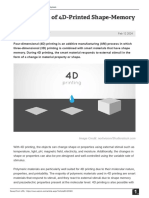 Applications of 4D Printed Shape Memory Polymers