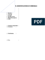 Profile of Megascopic Identification of Minerals & Rocks