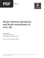 Brain Tumours (Primary) - NICE Guide 2021