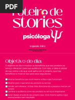 Segunda Feira - Roteiro de Stories - Psicóloga