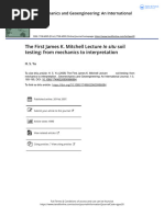 The First James K Mitchell Lecture in Situ Soil Testing From Mechanics To Interpretation 2006