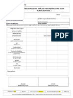 Formato 01-17-0000 Resultados Del Analisis Fisicoquimico Del Agua Purificada Nivel 1