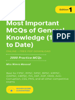 Most Important MCQs of General Knowledge (1980 To Date) - Answer - 7