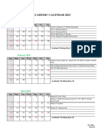 ACADEMIC CALENDAR 2023 July-Dec