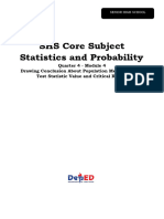 Stat and Prob - Q4 - Week 4 - Module 4 - Drawing Conclusion About Population Mean Based On Test Statistic Value and Critical Region