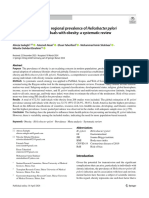 Estimates of Global and Regional Prevalence of Helicobacter Pylori Infection Among Individuals With Obesity: A Systematic Review and Meta-Analysis