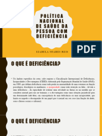 Política Nacional de Saúde Da Pessoa Com Deficiência