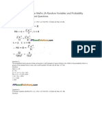 Maths 2A Random Variables and Probability Distributions Important Questions