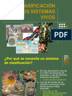 Clasificacion de Sistemas Vivos