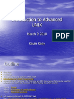 Introduction To Advanced UNIX 2010