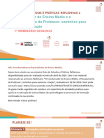 Guia de Estudos e Práticas Reflexiva 1 - Webinário Coordenador Do Ensino Médio e o Planejamento Do Professor