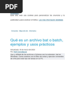 Qué Es Un Archivo Bat o Batch, Ejemplos y Usos Prácticos