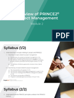 2 - Overview of PRINCE2 Project Management