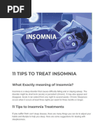 11 Tips To Treat Insomnia