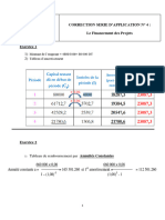 Correction Série D'application 4. Le Financement Des Projets