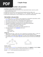 Chapter 6 - Intermediate Code Generation