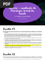 Revisão - Avaliação de Psicologia Social Da Saúde