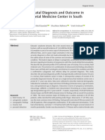 Trisomy 18: Prenatal Diagnosis and Outcome in A Tertiary Care Fetal Medicine Center in South India