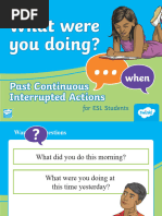 Interrupted Actions - Past Continuous