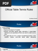 Official Table Tennis Rules