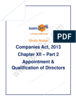 Companies Act - Chapter 12 (Meetings of Board