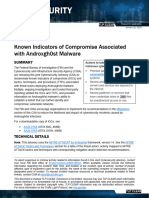 Known Indicators of Compromise Associated With Androxgh0st Malware