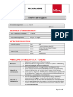 Programme ANALYSE STRATEGIQUE