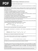 OT Model Question Answers