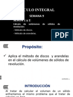 Semana 09 - S1 y S2 - Cálculo de Volúmenes - Método de Discos y Arandelas