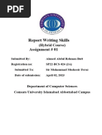 Report Writing Skills Assigment # 01 by SP22-BCS-024