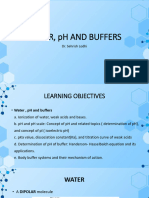 Water, PH and Buffers