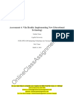 NURS FPX 6109 Assessment 4 Vila Health - Implementing New Educational Technology