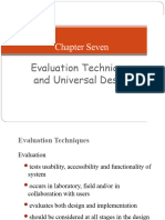 Chapter 7-Evaluation Techniques and Universal Design