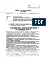 Evaluación de Cuentos y Carta 5° Básico