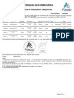 Certificado de Cotizaciones