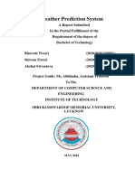 Weather Prediction System Report Final Version