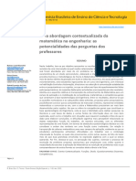 Uma Abordagem Contextualizada Da Matemática Na Engenharia