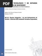 A01236819 - M1.A1. Repaso Integrales - Ley Del Enfriamiento de Newton - Solución EDO Mediante Variables Separables