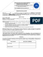 Acta de Comisión de Evaluación