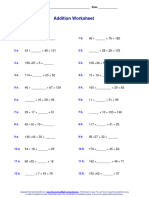 Addition Worksheet