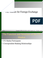 The Market For Foreign Exchange