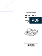 PH 210 PH 211 PH 212 PH 213: Microprocessor-Based pH/mV/°C Bench Meters