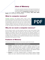 C Lassification of Memory