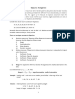 Measures of Dispersion