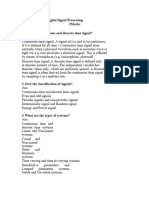 Digital Signal Processing 2marks 1.what Is A Continuous and Discrete Time Signal?