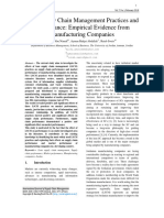 Lean Supply Chain Management Practicesand Performance Empirical Evidencefrom Manufacturing Companies