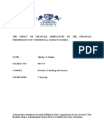 The Effect of Financial Derivatives On The Financial Performance of Commercial Banks in Zambia.