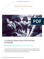 La Violencia Sexual Como Crimen de Lesa Humanidad