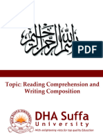 Reading Comprehension and Writing Composition